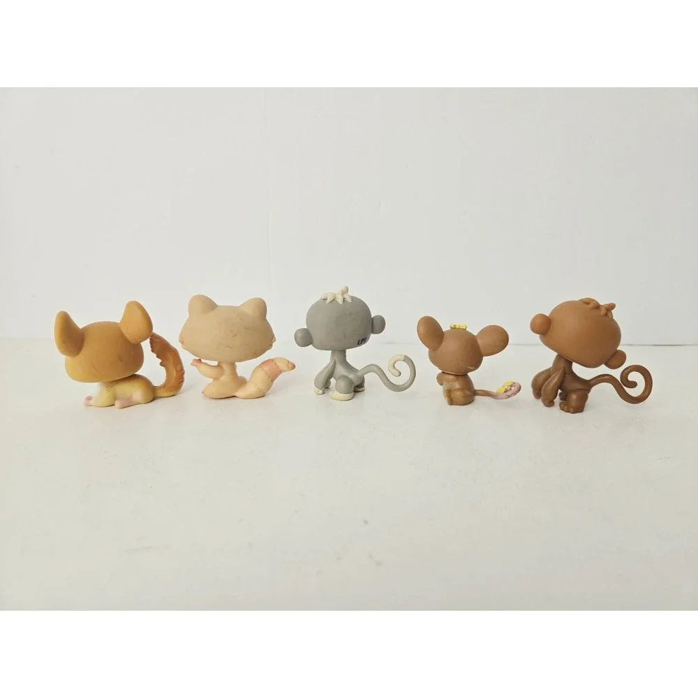 Littlest Pet Shop figure lot monkey 373 1029 669 raccoon 340 989 mouse